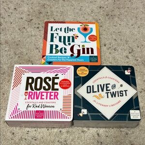 NWT Cocktails and Coasters Pop-Out Coster Books Bunde - set of 3